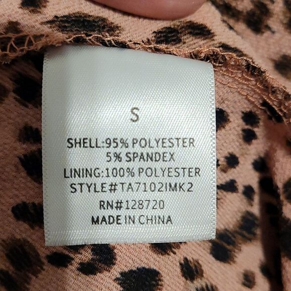 Mi ami pink leopard print cross front top - Picture 6 of 7